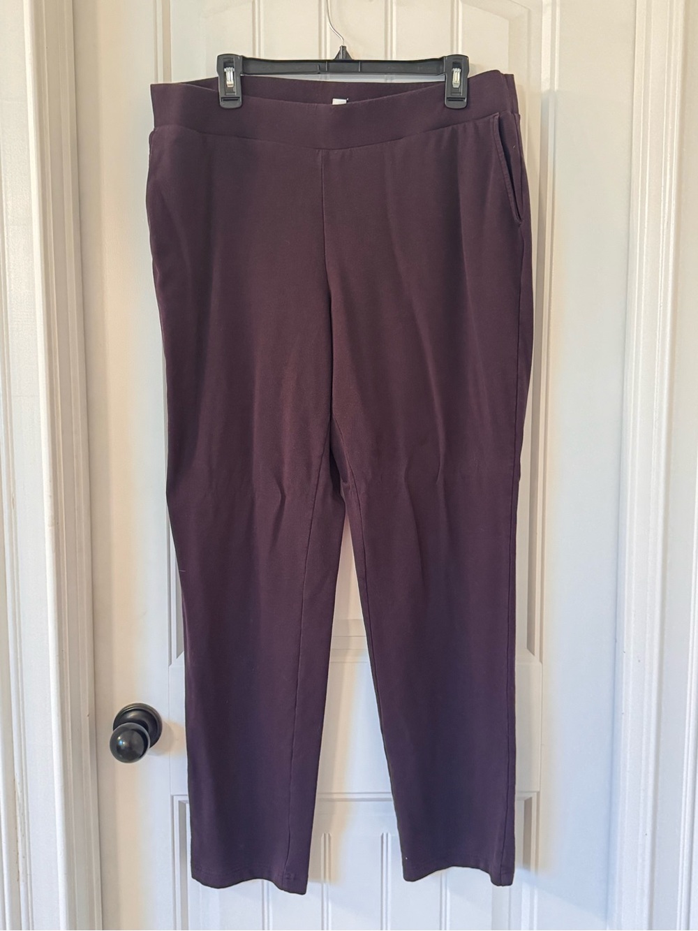 Pure Jill Affinity French Terry Slim-Leg Pants L